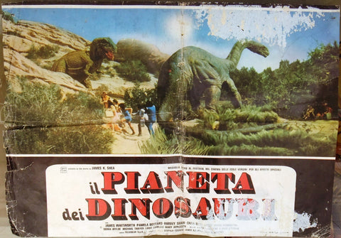 Il Pianeta dei Dinosauri, Planet of the Dinosaurs A Italian Film Lobby Card 70s