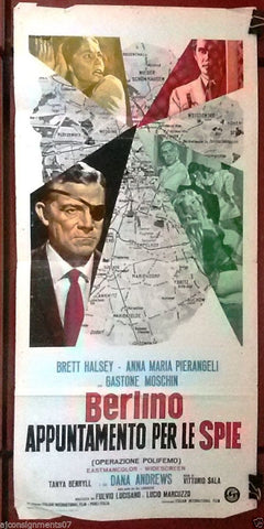 BERLINO APPUNTAMENTO PER LE SPIE {ANNA MARIA PIERANGELI} Italian Film Poster 60s