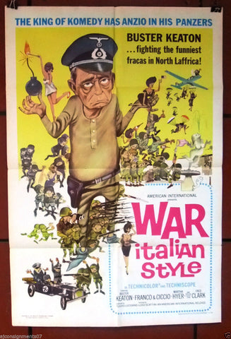 WAR ITALIAN STYLE (Franco Franchi) 40x27" Original Movie Poster 60s