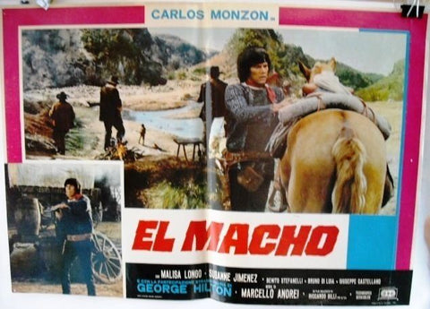 El Macho Carlos Monzón Style D Italian Movie Vintage Lobby Card 70s