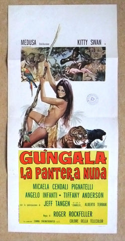 Gungala La Pantera Nuda (Kitty Swan) Italian Film Poster Locandina 60s