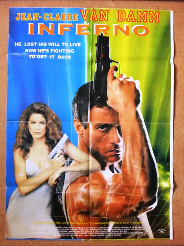 Inferno {Van Damme} Lebanese 39x27" Original Film Poster 90s