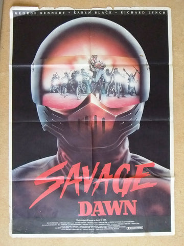 Savage Dawn {George Kennedy} Lebanese 39x27" Original Film Poster 80s