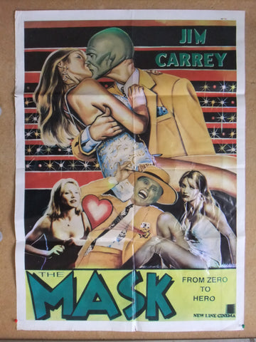 The Mask (Jim Carrey) Original Lebanese Movie Poster 90s