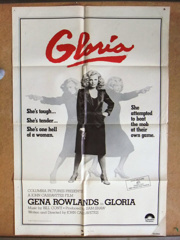Gloria {Gena Rowlands} 27"x41" Original U.S. Movie Poster 80s