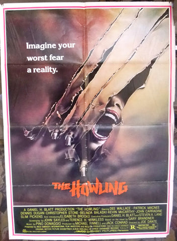 THE HOWLING (DEE WALLACE) 39x27" Lebanese Original Movie Poster 80s