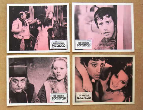 {Set of 8} The Nights Of Boccaccio (Enrico Montes) U.S Original Lobby Cards 70s