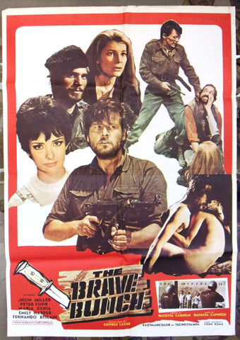 BRAVE BUNCH (Giannis Voglis) Italian 37x26" Origianl Movie Poster 70s