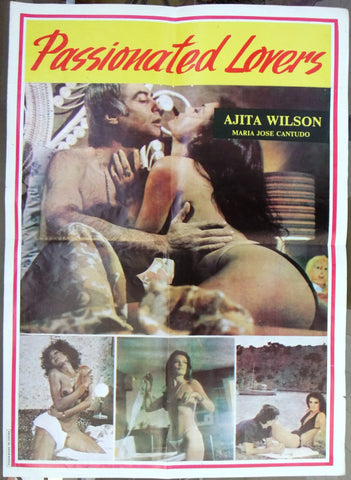 Passionated Lovers (María José Cantudo) 20x27" Org. Lebanese Movie Poster 80s