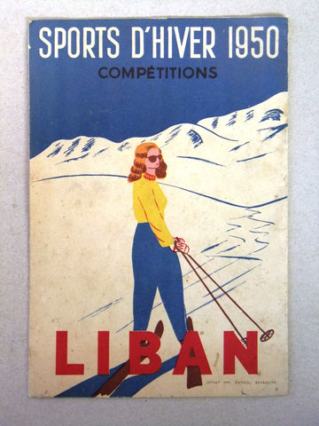 Sports D'hiver 1950 Winter Competitions Beirut Beyrouth Rar Lebanon Program 1950