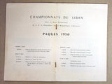 Sports D'hiver 1950 Winter Competitions Beirut Beyrouth Rar Lebanon Program 1950