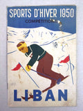 Sports D'hiver 1950 Winter Competitions Beirut Beyrouth Rar Lebanon Program 1950