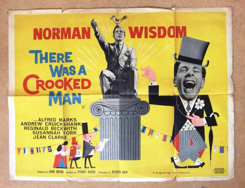 There Was a Crooked Man (Norman Wisdom) ORG 30x40" British Quad Movie Poster 60s