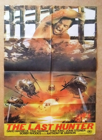 The Last Hunter {David Warbeck} 39x27" Lebanese Original Movie Poster 80s