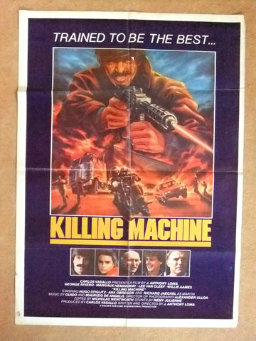 Killing Machine {Lee Van Cleef} 39x27" Lebanese Original Movie Poster 80s