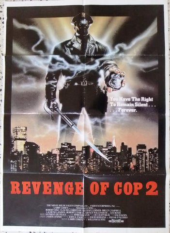 Revenge Cop 2 (Robert Davi) Maniac 39x27" Original Lebanese Movie Poster 90s