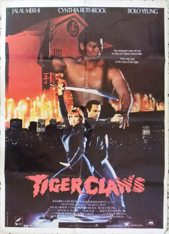 Tiger Claws (Cynthia Rothrock) 39x27" Original Lebanese Movie Poster 90s