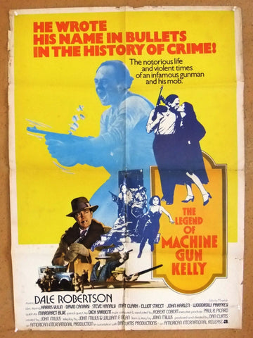 The Legend of Machine Gun Kelly 39x27" Original Lebanese Movie Poster 70s