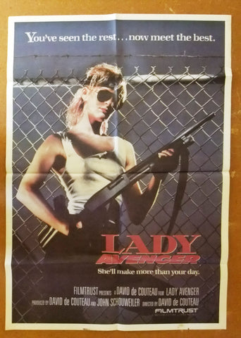 Lady Avenger (Peggy McIntaggart) 39x27" Lebanese Original Movie Poster 80s