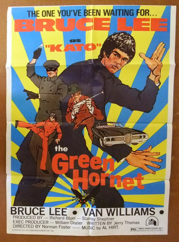 THE GREEN HORNET (Bruce Lee) 27x39" Original Lebanese Movie Poster 70s