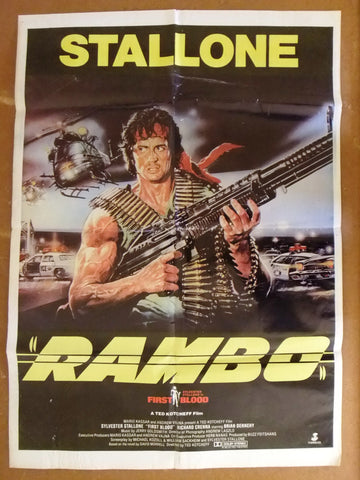 Rambo First Blood (Sylvester Stallon) 39x27" Lebanese Original Movie Poster 80s