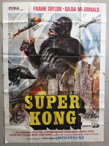 Super Kong ( Frank Taylor) Italian Movie Poster Manifesto (4F) 70s
