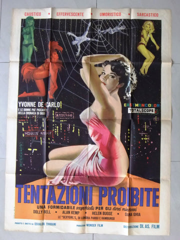 Tentazioni Proibite {Brigitte Bardo} Italian 55x39in Italian 2F Movie Poster 60s