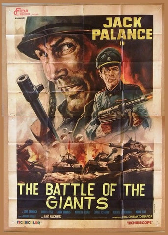 The Battle of Giants (Jack Palance) Italian 4F Movie Original Poster 60s