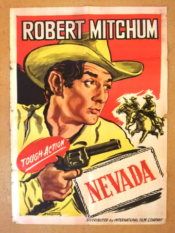 Nevada (Robert Mitchum) Egyptian Film Poster R50s