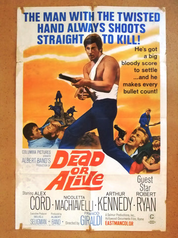 Dead or Alive (Alex Cord) 41x27" 1st US Original Movie Poster 60s