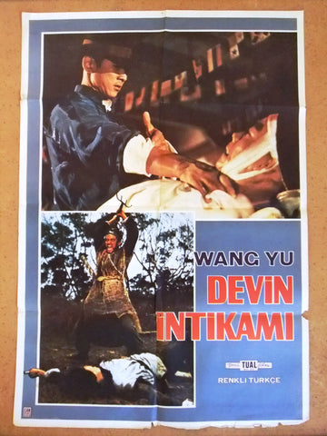 Devin İntikamı (Jimmy Wang Yu) Kung Fu Turkish Original Movie Poster 70s