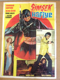 Simsek hafiye {Cihangir Gaffari} Superhero Turkish Original Movie Poster 70s