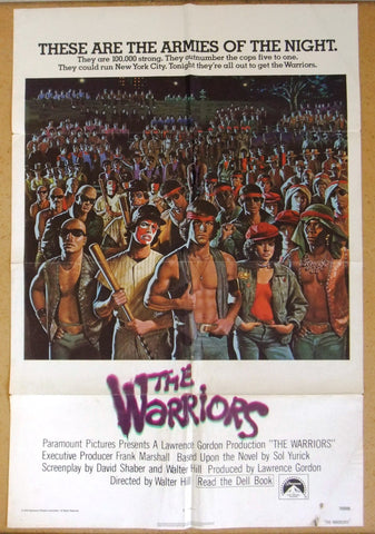 The Warriors (Michael Beck) 41x27" US Original Movie Poster 70s
