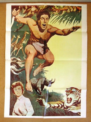 Tarzan's Jungle Rebellion (Ron Ely) 39x27" Lebanese Movie Poster R70s?