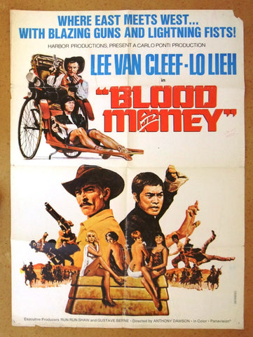 Blood Money (Lee Van Cleef) 39x27" Lebanese Movie Poster 70s