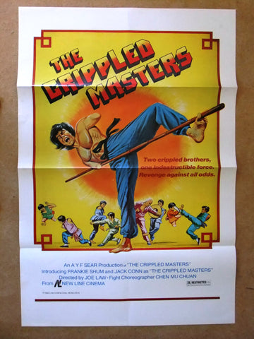 The Crippled Masters (Jackie Conn) 41"x27" Origina Movie US Poster 70s