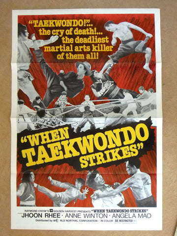 When Taekwondo Strikes (Angela Mao) 41"x27" Origina Movie US Poster 70s