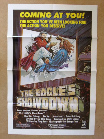 THE EAGLE'S SHOWDOWN {HSU HSA CHIANG} 41"x27" Original Movie US Poster 70s