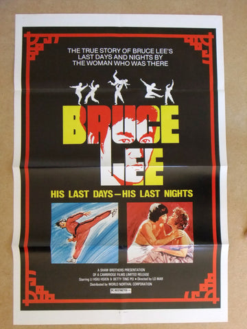 Bruce Lee: His Last Days, His Last Nights 41"x27" Original Movie US Poster 70s