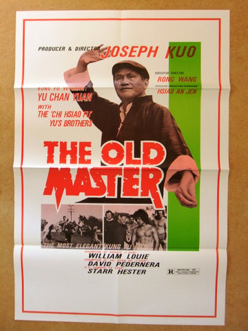 The Old Master {Jim-Yuen Yu} 41"x27" Origina Movie US Poster 70s