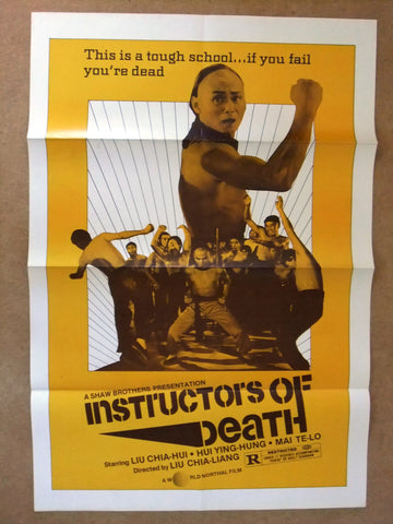 INSTRUCTORS OF DEATH Gordon Liu 41"x27" Original Movie US Poster 80s