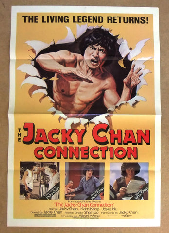 THE JACKY CHAN CONNECTION  41"x27" Original Movie US Poster 80s