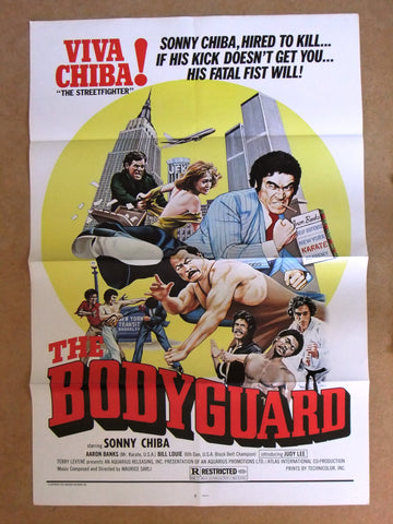 The Bodyguard {Sonny Chiba} 41"x27" Original 1st Movie US Poster 70s