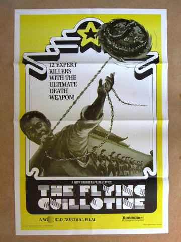 The Flying Guillotine {Kuan Tai Chen} 41"x27" Original Movie US Poster 80s
