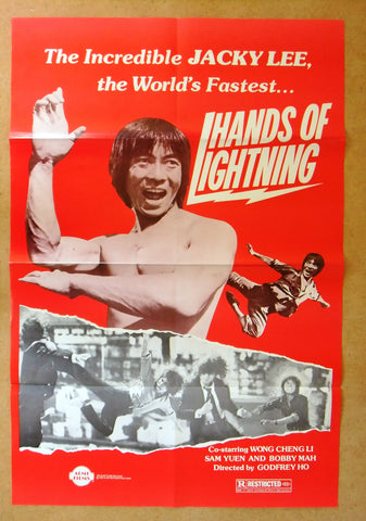 Hands Of Lightning {Jackey Lee} 41"x27" Original Movie US Poster 80s