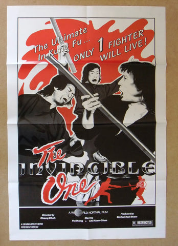 The INVINCIBLE ONE {Alexander Fu Sheng} 41"x27" Original Movie US Poster 70s