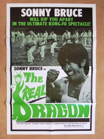 The Real Dragon {Sonny Bruce} 41"x27" Original 1st Movie US Poster 70s