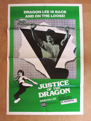 JUSTICE OF THE DRA {Ryong Keo } 41"x27" Original 1st Movie US Poster 80s