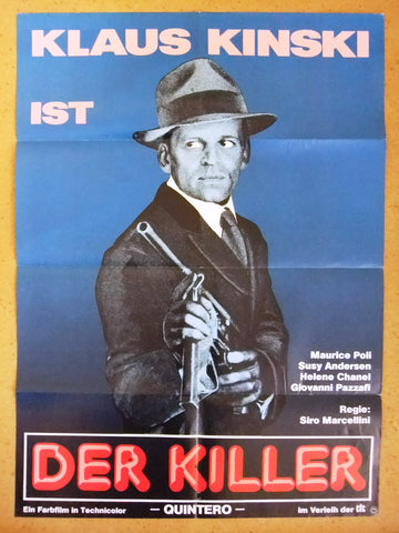 Der killer, Black Killer (klaus kinski) Original German Movie Poster 70s