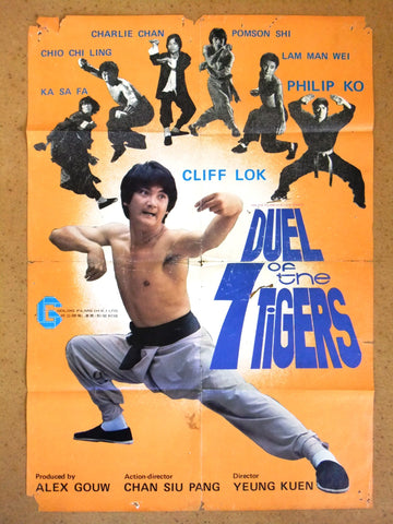 Duel of the Seven Tigers (Cliff Lok) Original Kung Fu Movie Chinese Poster 70s